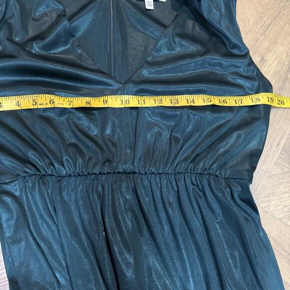 Dress the Population Krista Elegant Tie-Waist Gown Emerald Green Size Large - Picture 9 of 13